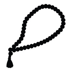 Black Islamic Prayer Beads Tasbih with Tassel muslim