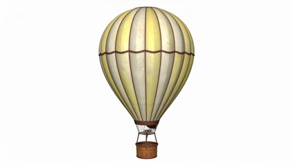 Fototapeta premium hot air balloon isolated on white - 3d illustration