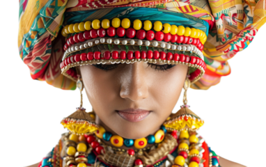 Traditional Festival Attire Details on the Transparent Background