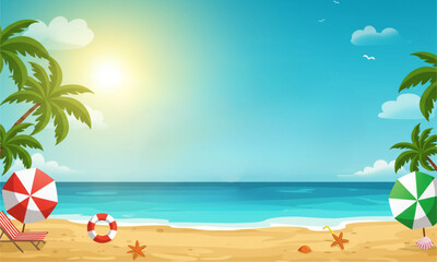 tropical beach scene