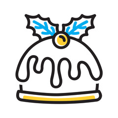 Vector multi color icon for Cake dessert