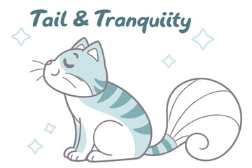 Tail & Tranquility: Cat Sitting Clipart