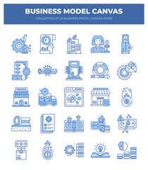 Business Model Canvas Icons. A Guide to Strategic Planning