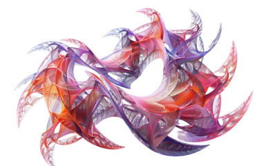 Infinite Fractal Structure Design on the Transparent Background