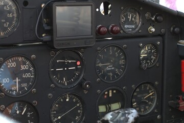 cockpit of airplane