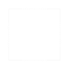 White gradient thin line with dashed square frame element..