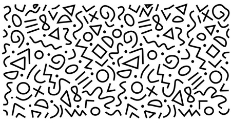 Seamless black and white geometric pattern. Hipster Memphis style.
