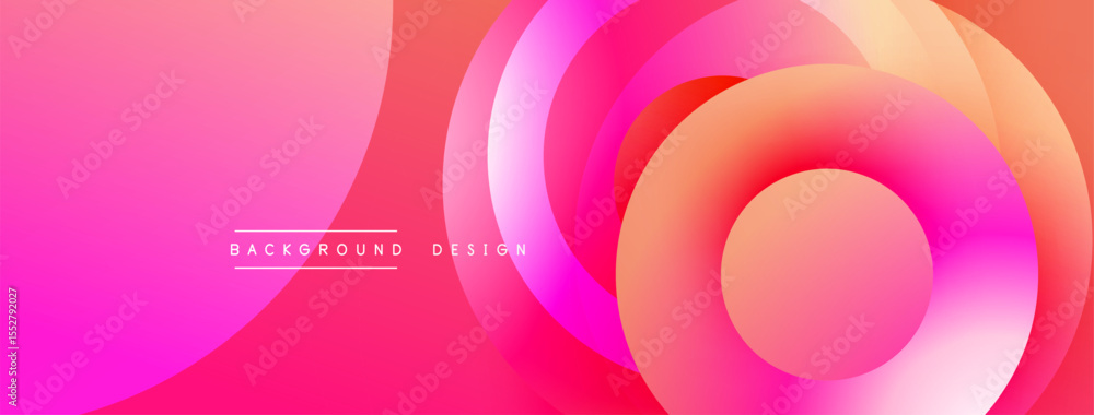 Poster Abstract pink layers create dynamic visual effect. Modern design suitable for backgrounds, presentations, branding materials. Smooth gradients enhance depth.