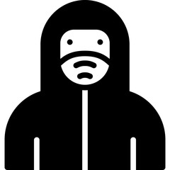 hazmat icon illustration design with solid