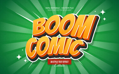 Super Boom Comic 3D Text Effect for Poster, Logo and T-Shirt Template