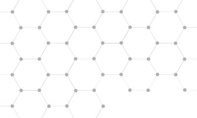 Fototapeta premium Abstract hexagonal molecular structures in technology background and science style. Medical design. Vector illustration