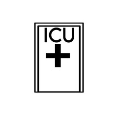 Obraz premium red icu word on white background