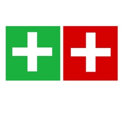 Obraz premium plus and minus signs