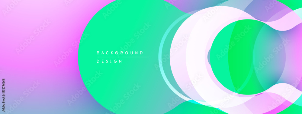 Leinwandbilder Abstract gradient background. Overlapping layers create dynamic visual effect. Soft colors blend, forming smooth transitions. Modern design element.