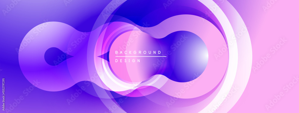 Aufkleber abstract design features flowing shapes, gradients. purple, pink hues create dynamic visual effect. 