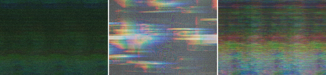Glitch Screen VHS TV Display Overlay Texture Pack Bundle Effect Surface Noise Grunge Grain
