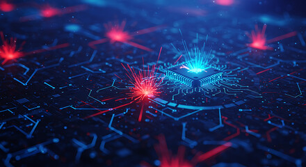 An advanced AI-based cyber defense system actively detecting and neutralizing digital intrusions in real-time