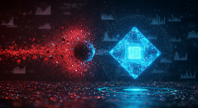 An advanced AI-based cyber defense system actively detecting and neutralizing digital intrusions in real-time