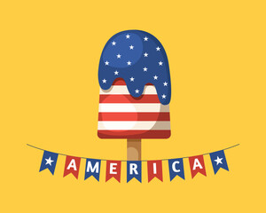 Independence day ice cream poster
