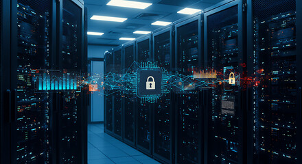 An advanced AI-based cyber defense system actively detecting and neutralizing digital intrusions in real-time
