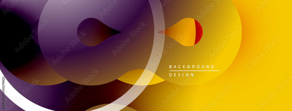 Poster Abstract fluid shapes, vibrant colors, dynamic composition. Modern design elements create smooth gradients, visual harmony.
