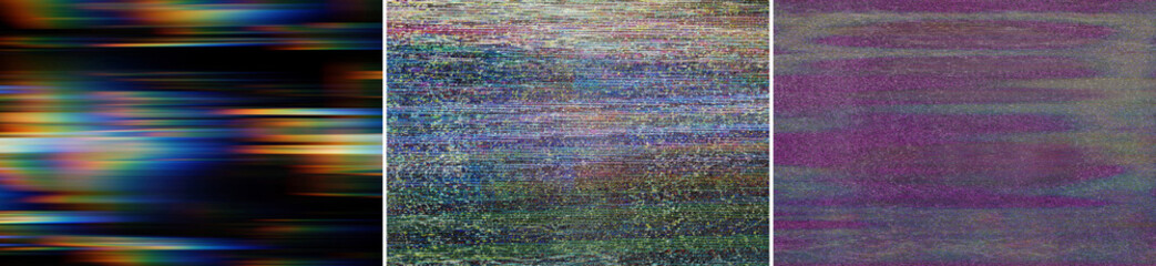 Glitch Screen VHS TV Display Overlay Texture Pack Bundle Effect Surface Noise Grunge Grain