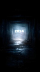 A mysterious sci fi portal leading into the future