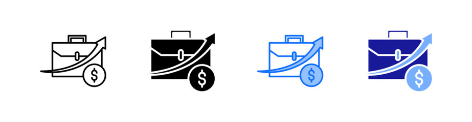 Business Multiple Style Icon Set Vector 