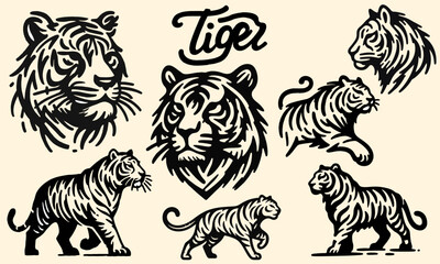Tiger Mascot Vector Logo Design