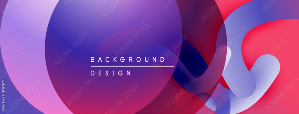 Poster abstract fluid shapes blend purple, red hues. modern design creates dynamic visual experience. smoot