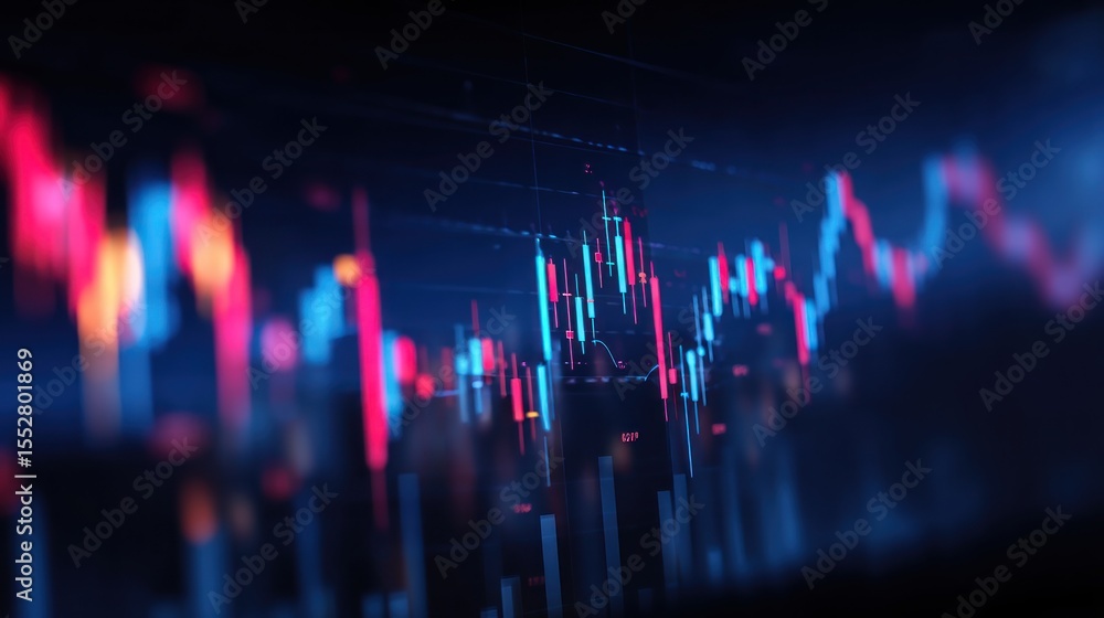 Poster stock market data displayed on a computer screen