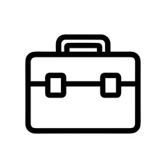 Obraz premium Simple Outline Suitcase Line Style Briefcase Work Business Bag Icon