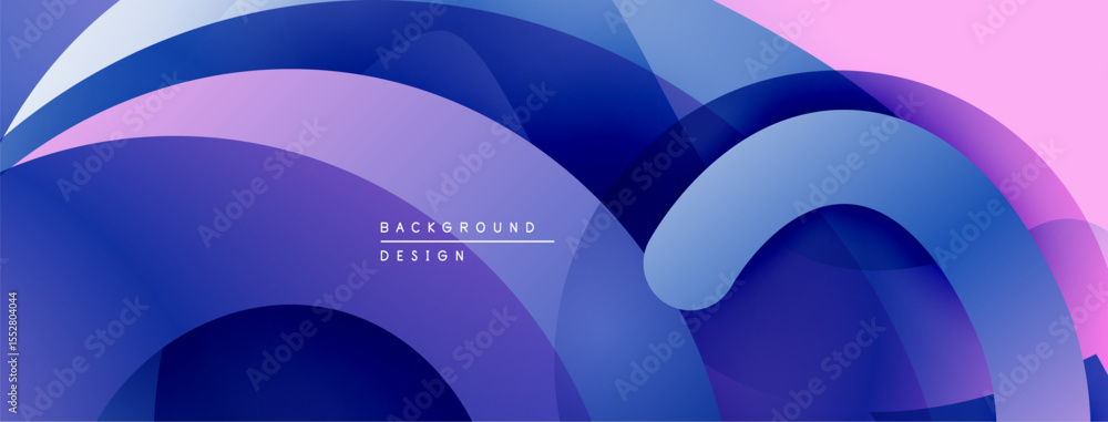 Poster abstract fluid shapes, vibrant blues, pinks create dynamic background. modern design, smooth gradien