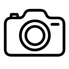 Simple Outline Camera Device Symbol Minimalist Style Line Art Icon
