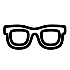 Simple Line Drawing Eyeglasses Spectacles Frame Accessory Style Icon Element