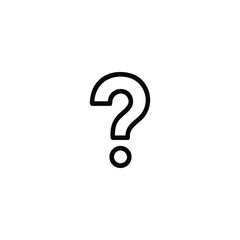 Question Mark Monoline Icon Help Symbol