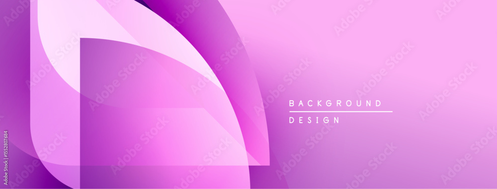 Aufkleber Abstract pink background. Overlapping shapes create dynamic visual effect. Modern design suitable for digital projects.