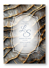 Dry leaves art wedding invitation template, business brochure template, wedding invitation template, universal background, versatile vector background, creative brochure template, invitation template