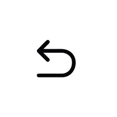 Undo Monoline Arrow Icon Back Symbol