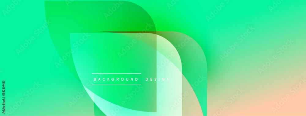 Poster Abstract gradient background. Overlapping shapes create dynamic visual effect. Soft colors blend seamlessly, modern design element.