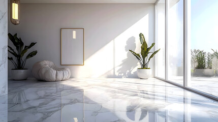 Polished White Marble
