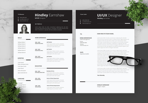 Black And White Resume