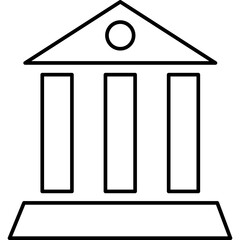 Bank Icon Line