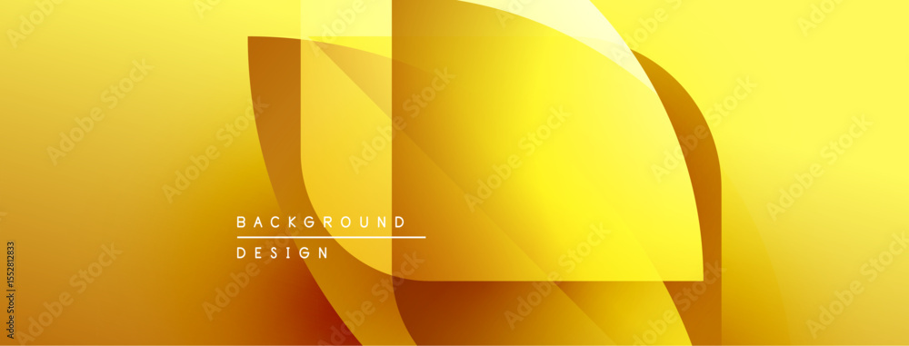 Poster golden layers create abstract background. gradient shades offer modern visual appeal, suitable for d