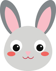 Cute Bunny Face Kids Brand Logo