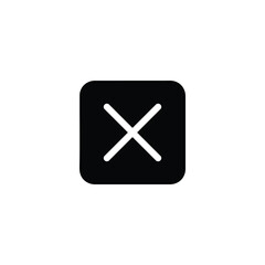 X Mark Square Solid Icon Cancel Button