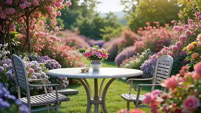 table with flowers