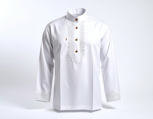 Elegant Men's Baju Koko Shirt Exquisite Embroidery Detail