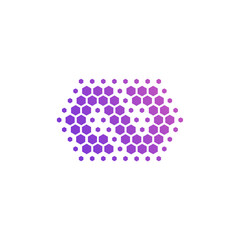 Digital Hexagon Grid Data Network Logo
