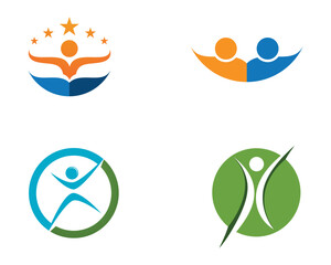 Business success people logo and symbols template